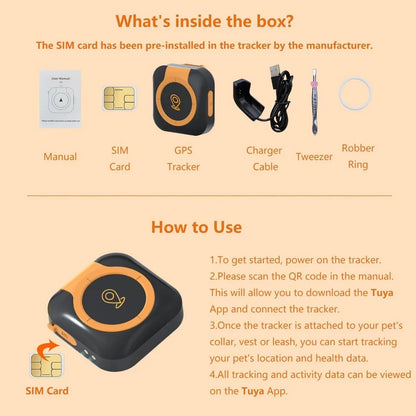 PawPoint Pet GPS Tracker With Health Monitor Collar